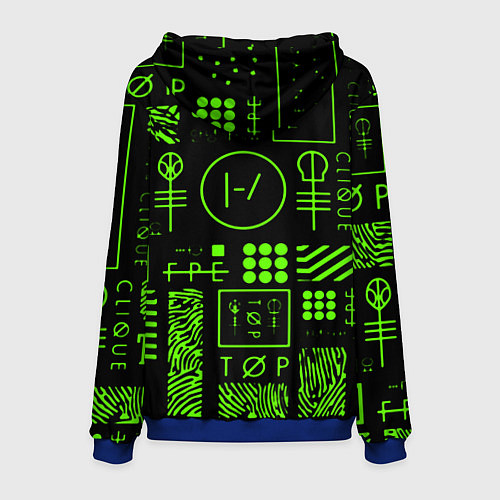 Мужская толстовка Twenty one pilots neon / 3D-Синий – фото 2