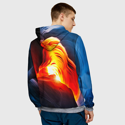 Мужская толстовка Абстракция разлом / 3D-Меланж – фото 4