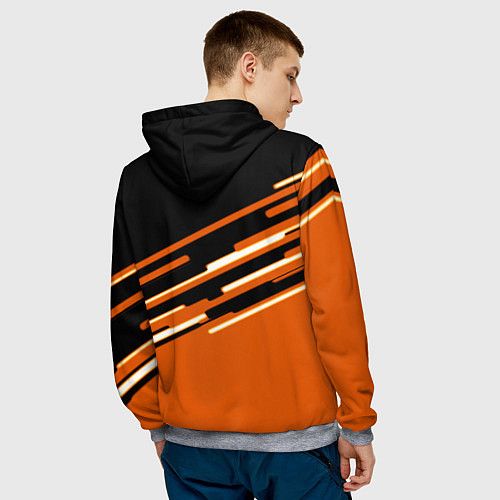 Мужская толстовка Half life полосы / 3D-Меланж – фото 4
