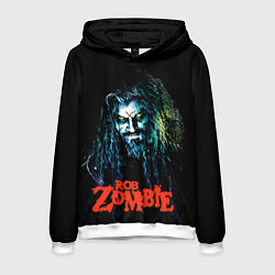 Толстовка-худи мужская Rob zombie portrait, цвет: 3D-белый