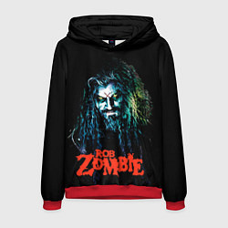 Толстовка-худи мужская Rob zombie portrait, цвет: 3D-красный