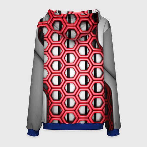 Мужская толстовка Россия герб сетка метала / 3D-Синий – фото 2