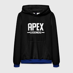 Толстовка-худи мужская Apex legends logo white, цвет: 3D-синий