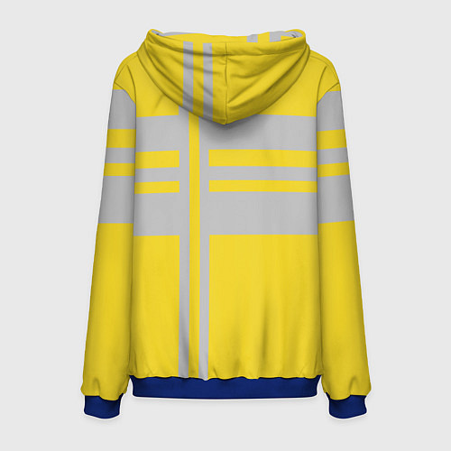 Мужская толстовка Полосы цвета / 3D-Синий – фото 2