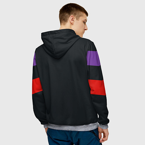 Мужская толстовка Ретро текстура 90-х спортивная / 3D-Меланж – фото 4