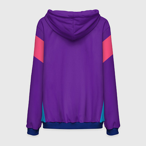 Мужская толстовка Стиль 90-х геометрия спортивная / 3D-Синий – фото 2