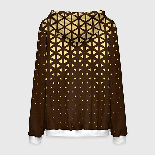 Мужская толстовка Геометрический градиент - шоколад-латте / 3D-Белый – фото 2