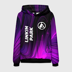 Толстовка-худи мужская Linkin Park 2024 violet plasma, цвет: 3D-черный