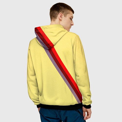 Мужская толстовка Samurai geometry steel / 3D-Черный – фото 4