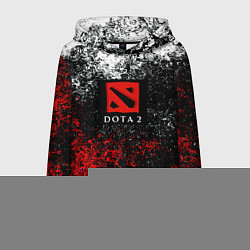 Толстовка-худи мужская Dota 2 брызги красок, цвет: 3D-черный
