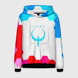 Толстовка-худи мужская Квейк соты, цвет: 3D-черный