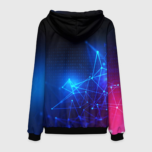 Мужская толстовка Герб РФ абстракция текстура / 3D-Черный – фото 2