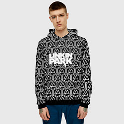 Толстовка-худи мужская Linkin park pattern, цвет: 3D-черный — фото 2