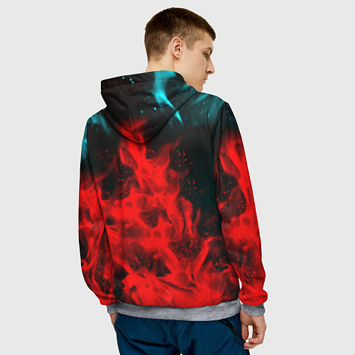 Мужская толстовка Metro 2033 fire / 3D-Меланж – фото 4