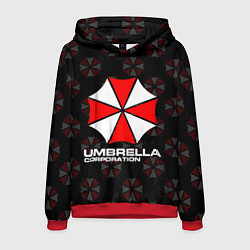 Толстовка-худи мужская Resident evil - umbrella corporation, цвет: 3D-красный