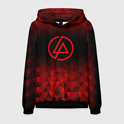 Толстовка-худи мужская Linkin Park red poly, цвет: 3D-черный