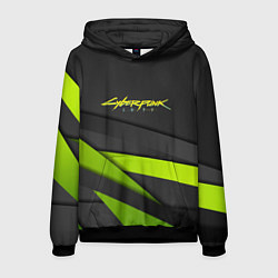 Толстовка-худи мужская Cyberpunk 2077 stripes line, цвет: 3D-черный