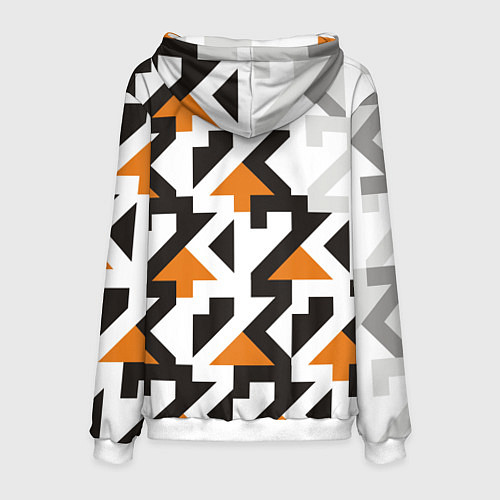 Мужская толстовка Паттерн-23 / 3D-Белый – фото 2