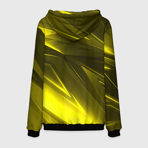 Мужская толстовка Gold stripes abstraction / 3D-Черный – фото 2