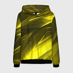 Толстовка-худи мужская Gold stripes abstraction, цвет: 3D-черный