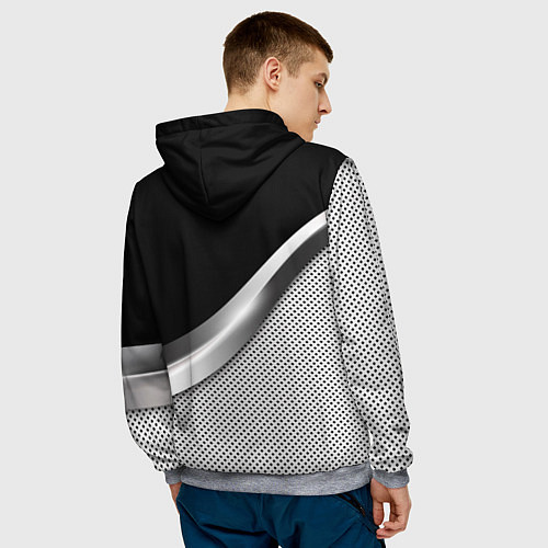 Мужская толстовка Subaru metal steel / 3D-Меланж – фото 4