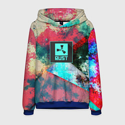 Толстовка-худи мужская RUST geometry color, цвет: 3D-синий