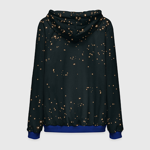 Мужская толстовка Змея в новогоднем шаре / 3D-Синий – фото 2