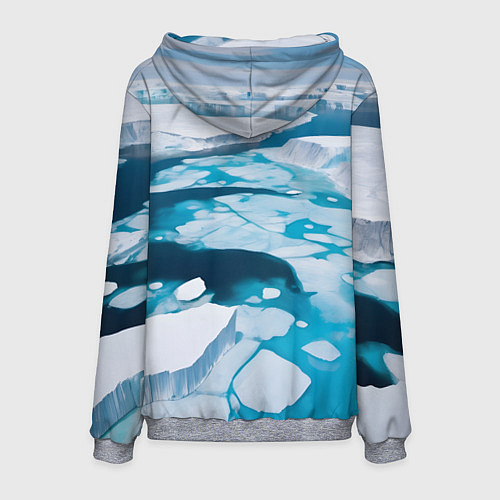 Мужская толстовка Арктический лед / 3D-Меланж – фото 2
