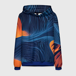 Толстовка-худи мужская Абстрактная иллюзия, цвет: 3D-синий