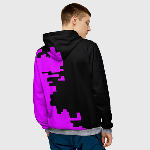 Мужская толстовка Tekken pattern pink / 3D-Меланж – фото 4