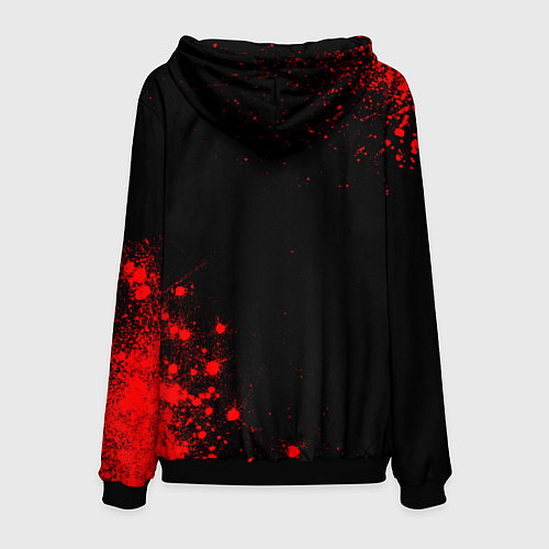 Мужская толстовка Hellsing - red gradient вертикально / 3D-Черный – фото 2
