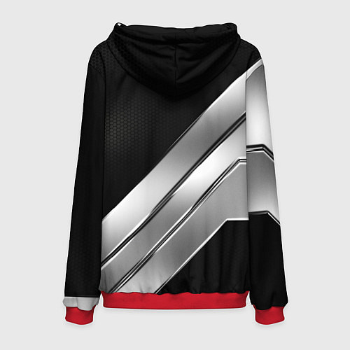 Мужская толстовка Nissan metal steel auto / 3D-Красный – фото 2