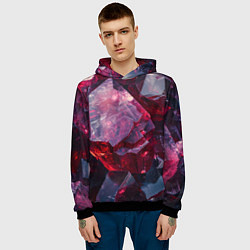 Толстовка-худи мужская Драгоценный минерал, цвет: 3D-черный — фото 2