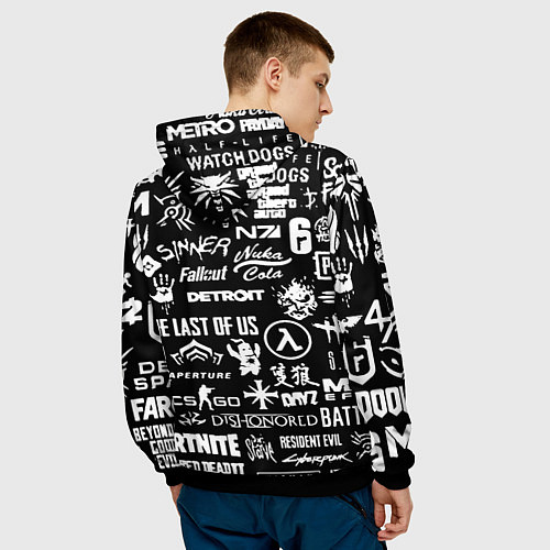 Мужская толстовка Киберсорт Россия герб / 3D-Черный – фото 4