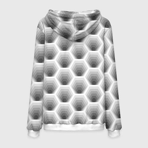 Мужская толстовка Неоновые соты / 3D-Белый – фото 2