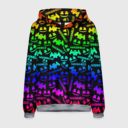 Толстовка-худи мужская Marshmello neon steel pattern, цвет: 3D-меланж