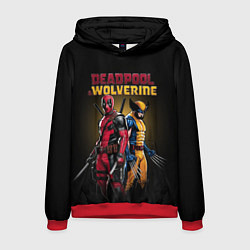 Толстовка-худи мужская Deadpool & Wolverine - film, цвет: 3D-красный