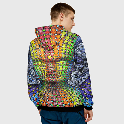 Мужская толстовка Оптические стёкла / 3D-Черный – фото 4