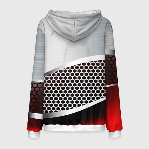 Мужская толстовка Quake metal steel / 3D-Белый – фото 2