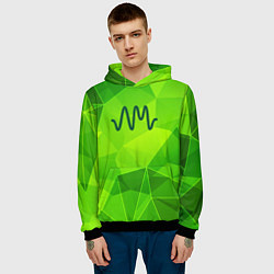 Толстовка-худи мужская Arctic Monkeys green poly, цвет: 3D-черный — фото 2