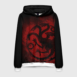 Толстовка-худи мужская Targaryen house Game of Thrones, цвет: 3D-белый