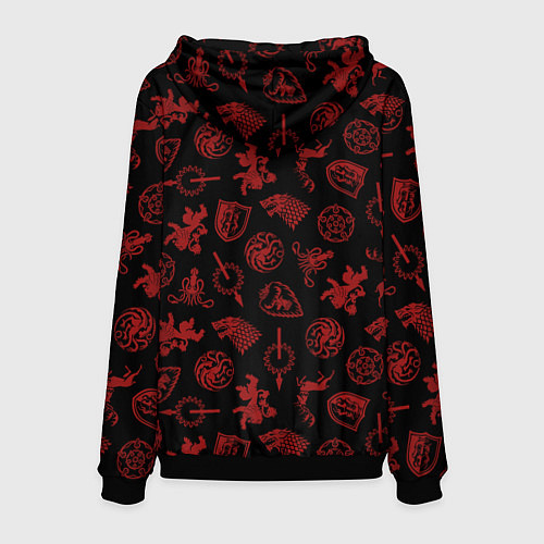 Мужская толстовка Houses logo pattern Game of Thrones / 3D-Черный – фото 2