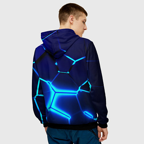 Мужская толстовка Doom плиты / 3D-Черный – фото 4