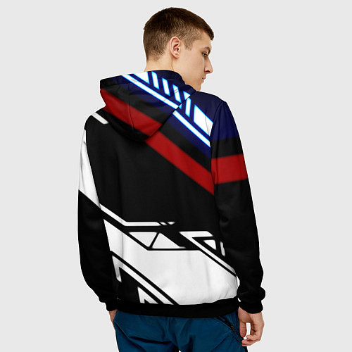 Мужская толстовка Doom steel geometry / 3D-Черный – фото 4