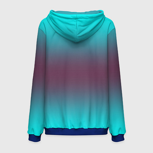 Мужская толстовка Doom gradient logo / 3D-Синий – фото 2