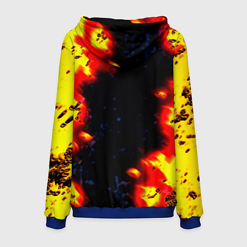 Мужская толстовка Fallout огненные краски стиль / 3D-Синий – фото 2