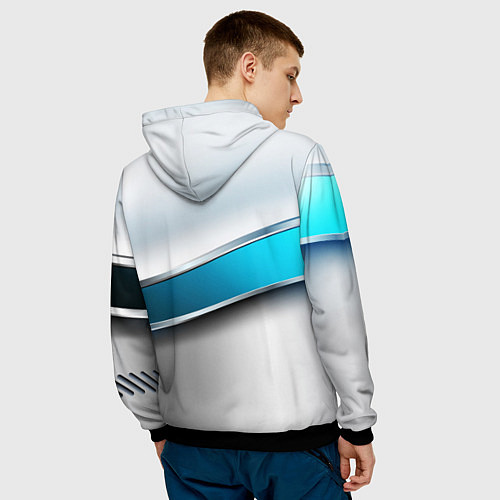 Мужская толстовка Mazda geometry auto / 3D-Черный – фото 4