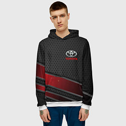 Толстовка-худи мужская Toyota auto car, цвет: 3D-белый — фото 2