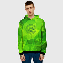 Толстовка-худи мужская Ramones green poly, цвет: 3D-черный — фото 2