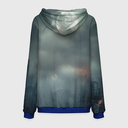 Мужская толстовка Stalker 2 взрыв вышки / 3D-Синий – фото 2